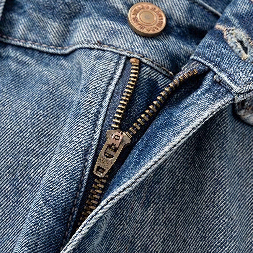 Men's Spring Light Blue Ripped Lightning Patch Jeans