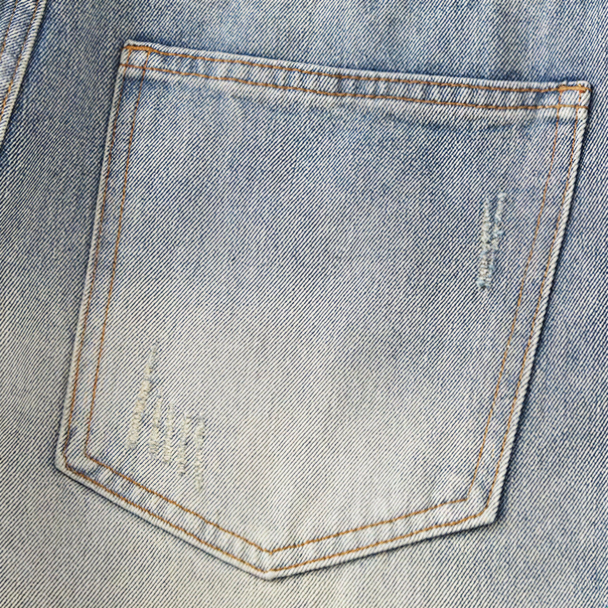 Men's Spring Light Blue Ripped Cross Patch Denim Jeans