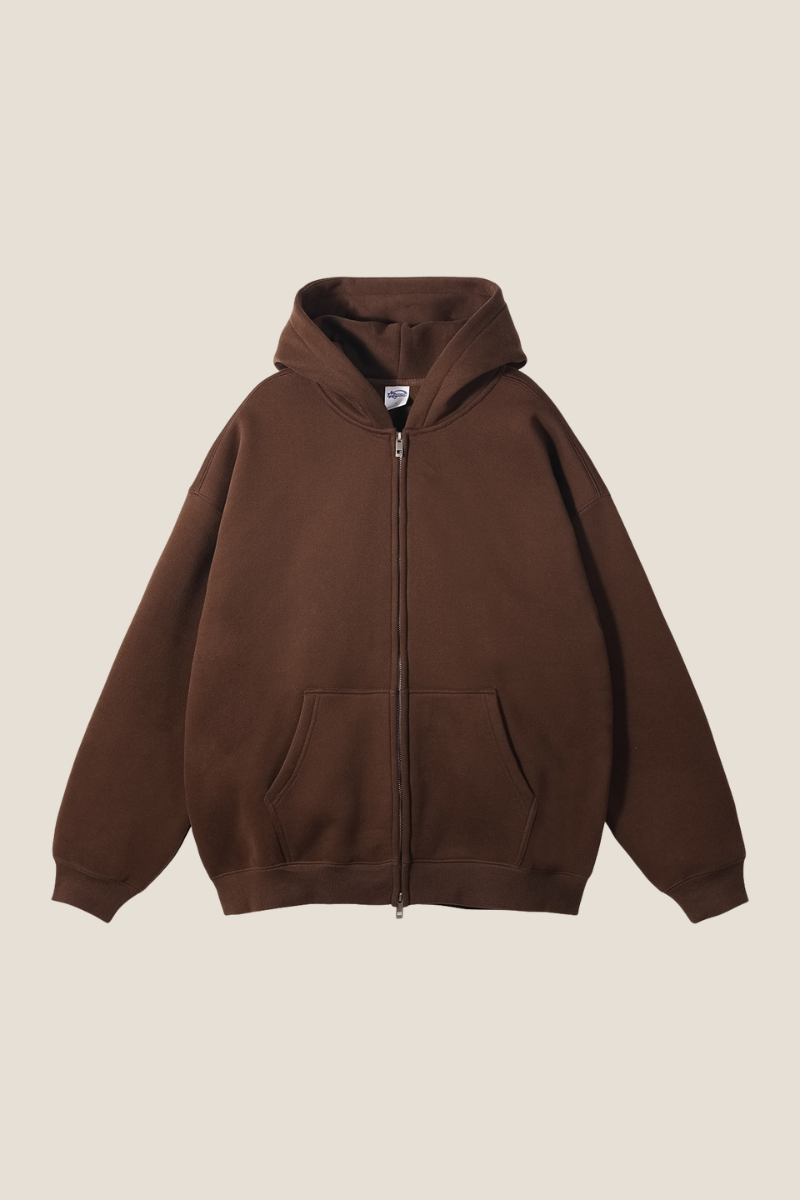 Men's Fall Clothing 350G Full Zipper Hoodie Jacket