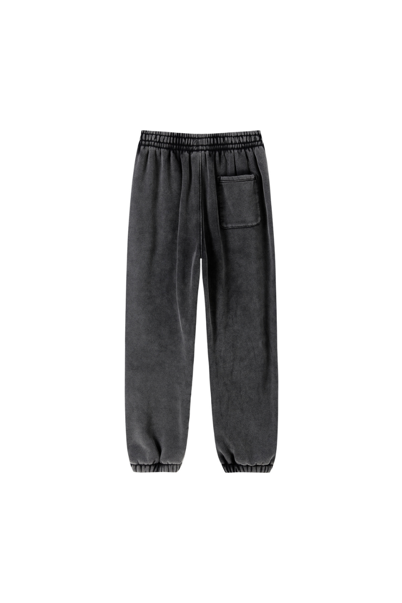 Unisex Fall Clothing Wax Washed Relaxed Jogger Pants