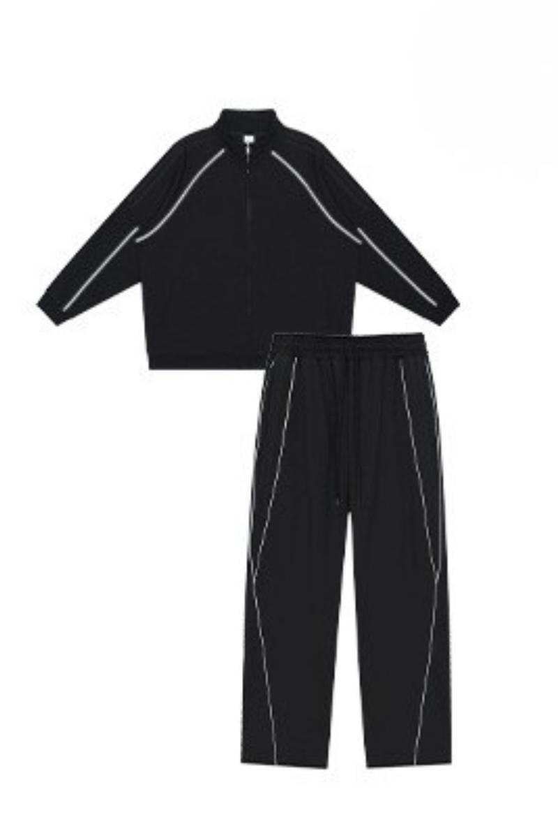 Men's Fall Clothing 365g Reflective Stripe Sweatsuit