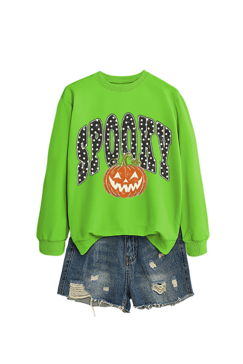 Unisex Fall Clothing Halloween Spooky Pumpkin Sweatshirt