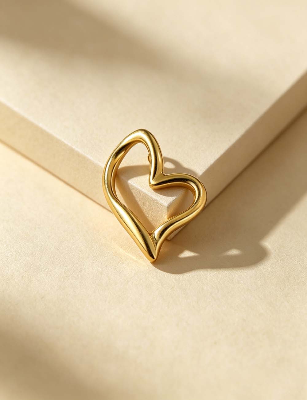 Ladies Heart Key Cross Gold Plated Pendant Charms