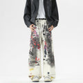 Men's Spring Graffiti Cargo Wide Leg Denim Jeans