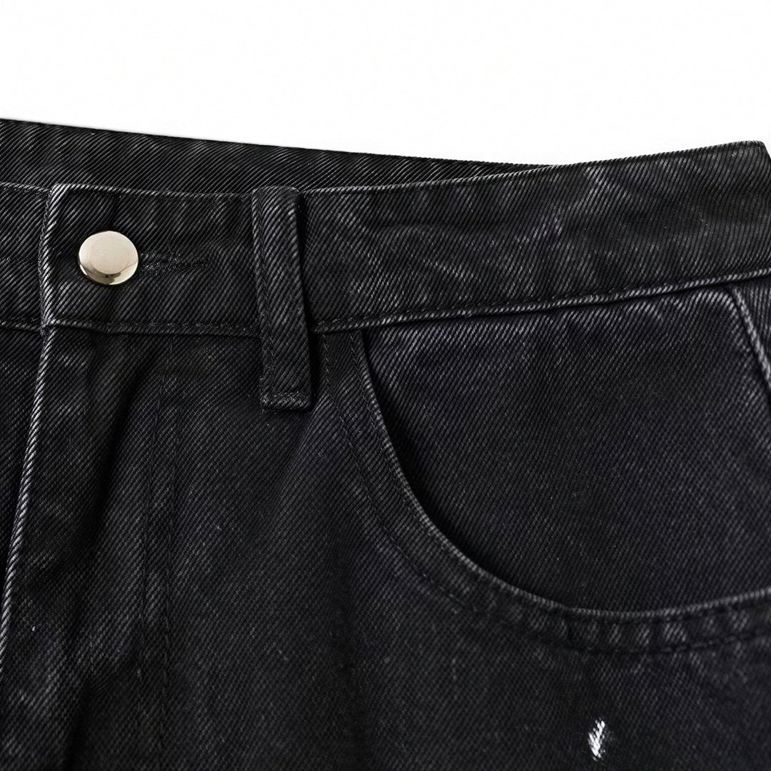 Men's Spring Splash Ink Graffiti Baggy Denim Jeans