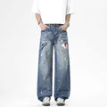 Men's Spring Splash Ink Graffiti Baggy Denim Jeans