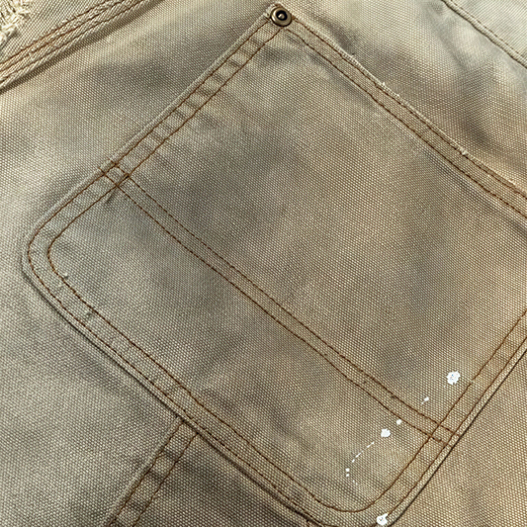 Men's Spring Mud Washed Ripped Carpenter Denim Jeans