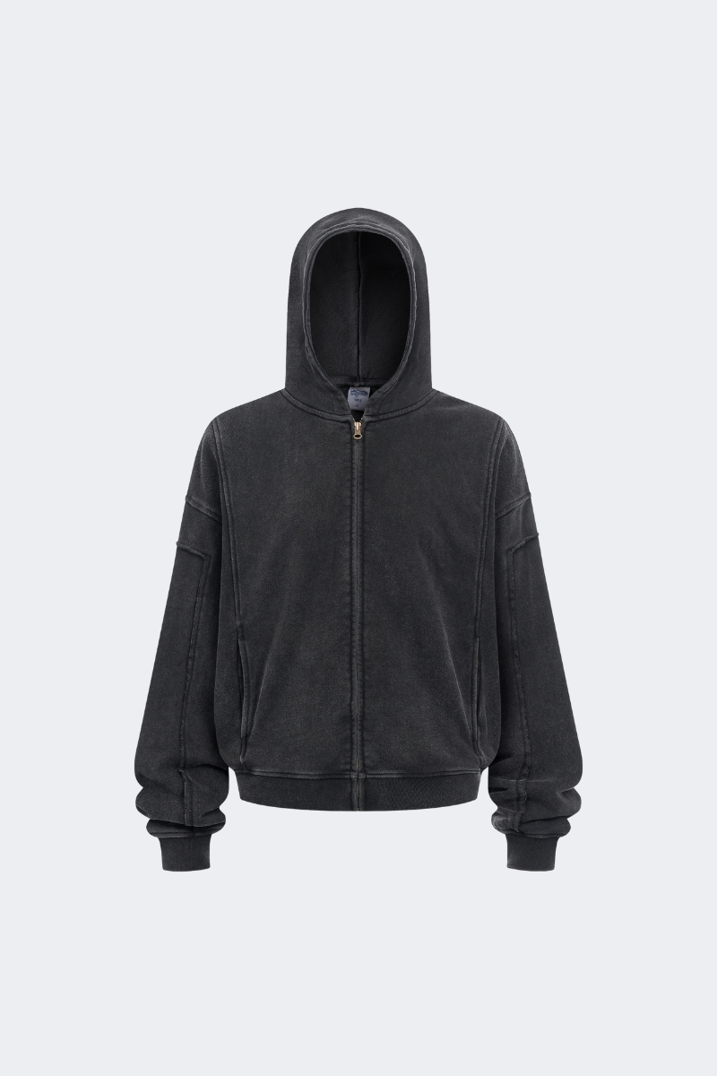 Men's Fall Clothing Cotton Full Zipper Hoodie Jacket