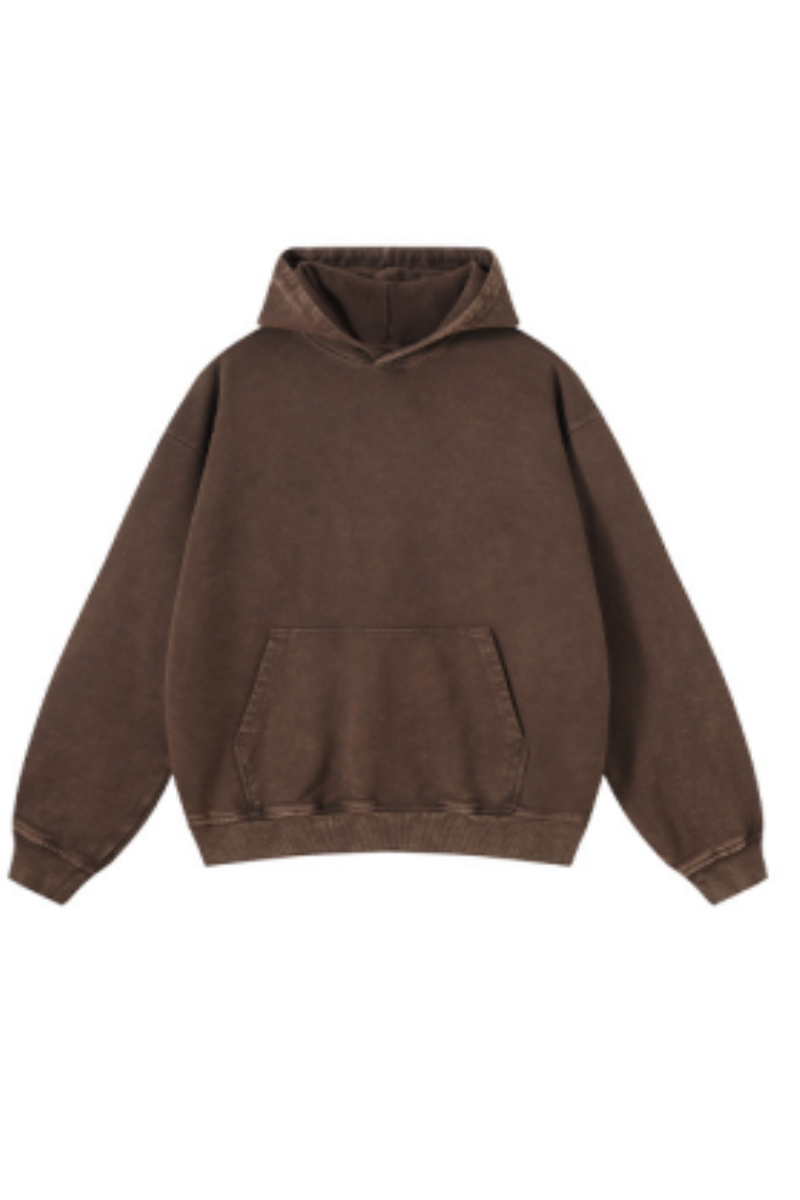 Unisex Fall Clothing 100% Cotton Wax Washed Pocket Hoodie