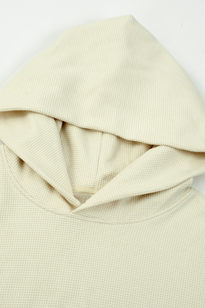 Men's Fall Clothing Waffle-Texture Pullover Hoodie