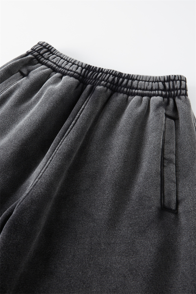 Unisex Fall Clothing Wax Washed Relaxed Jogger Pants