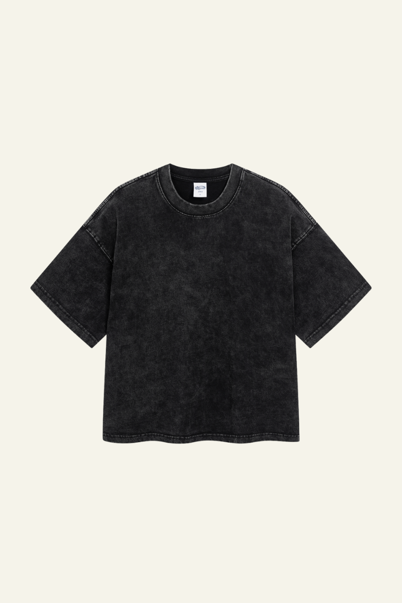 Men's Cotton Streetwear Washed Distressed T-shirt