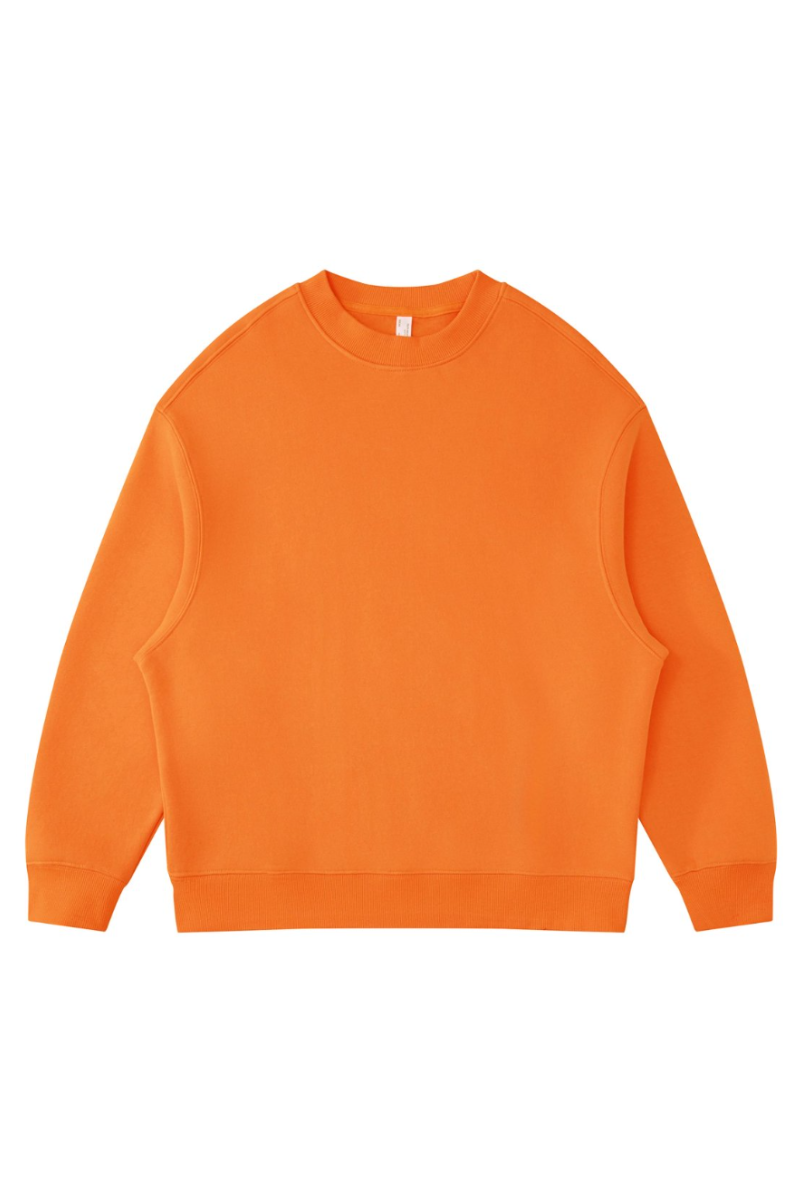 Men's Fall Clothing Fleece Loose Crew Neck Sweatshirt