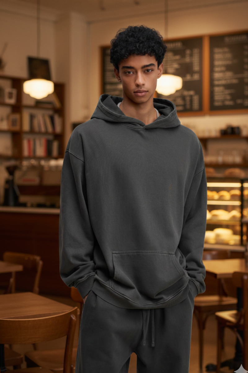 Men's Fall Clothing 480 Heavyweight Washed Cotton Hoddie