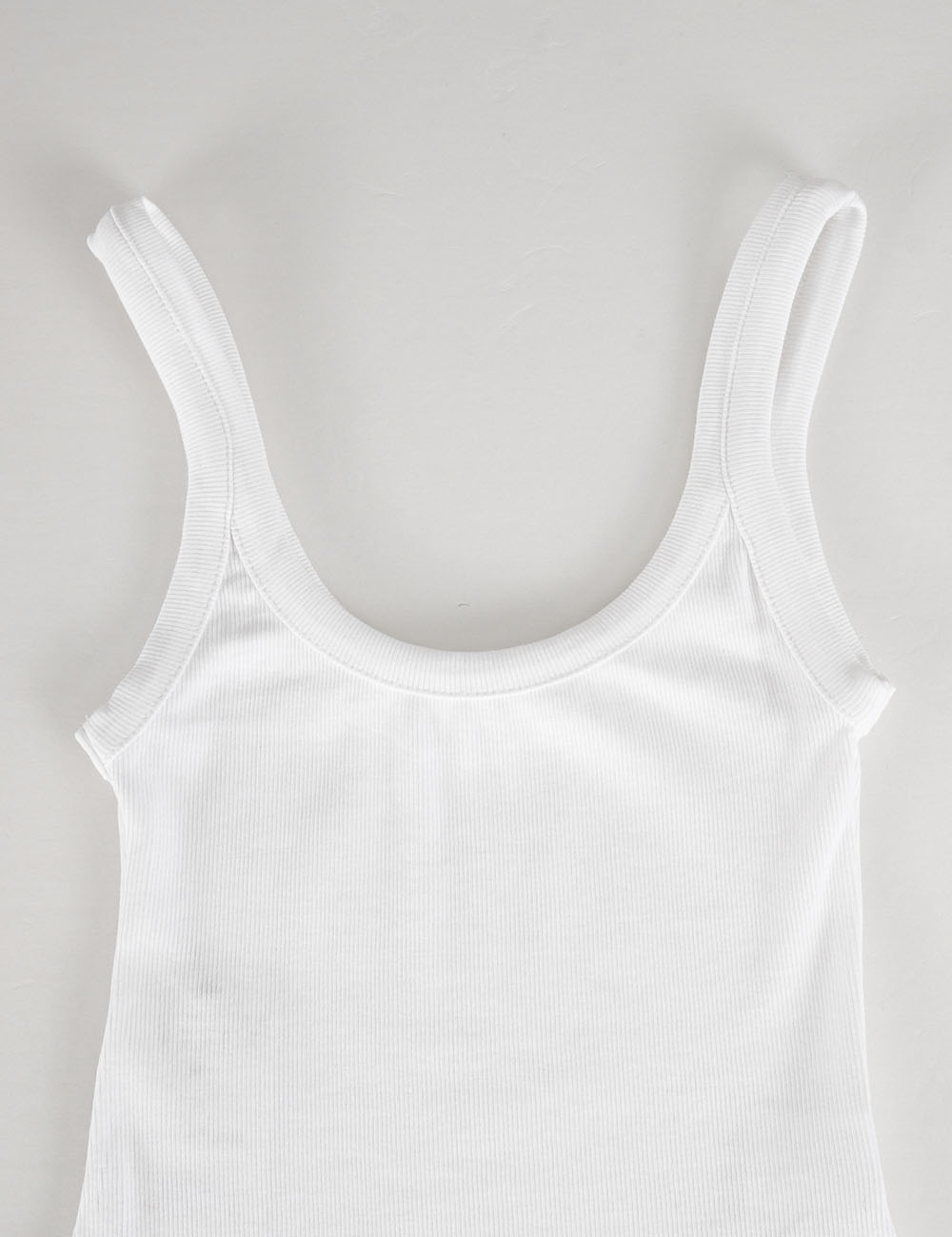 Ladies Ribbed Scoop Neck Tank Top Sleeveless Bodysuit