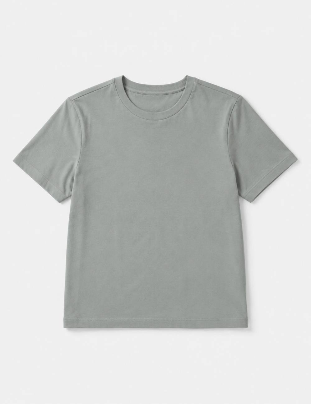Ladies Casual Solid Round Neck Short Sleeves Basic T-Shirt