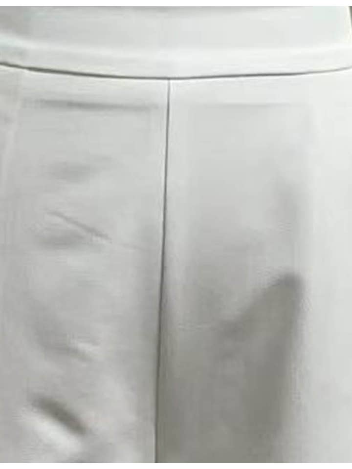 Ladies White Elastic Waist Wide Leg Shorts