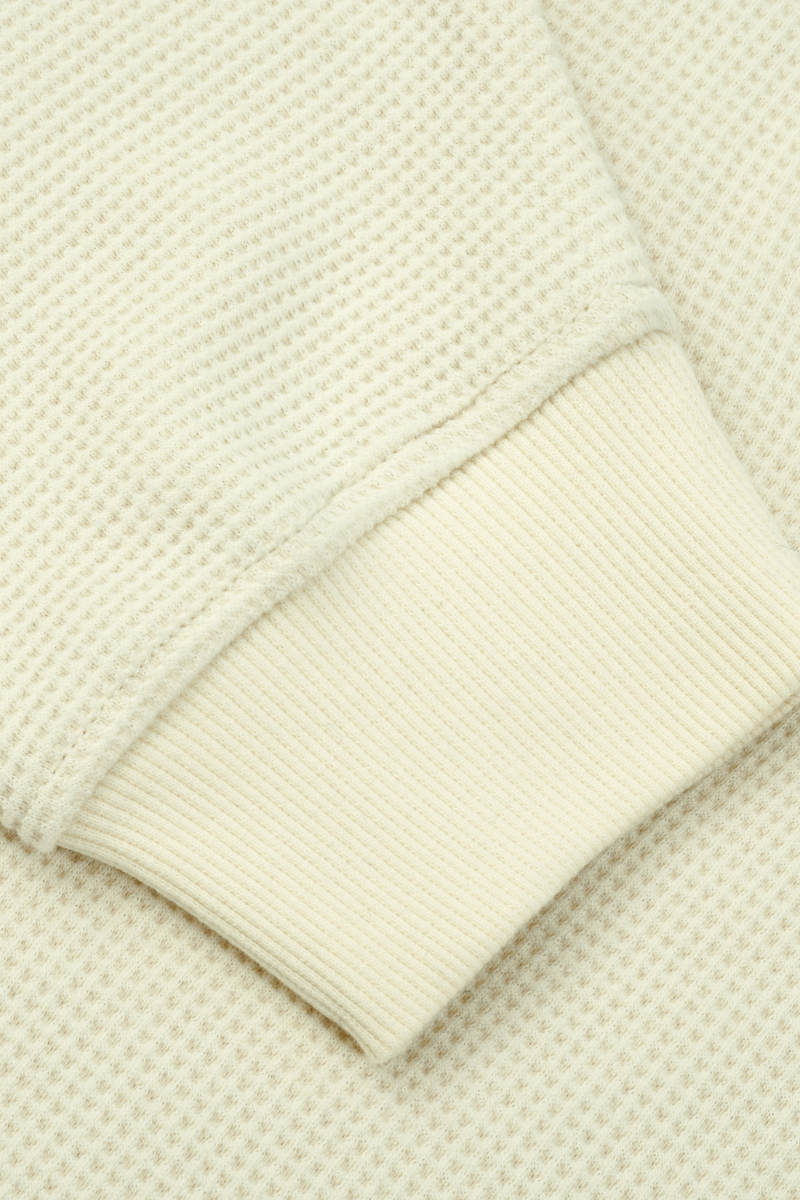 Unisex Fall Clothing Waffle-Texture Pullover Hoodie