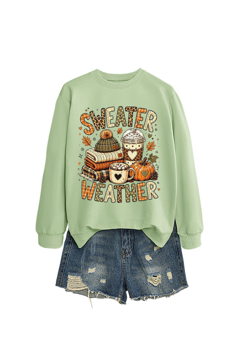 Unisex Fall Clothing Sweater Weather Graphic Sweatshirt
