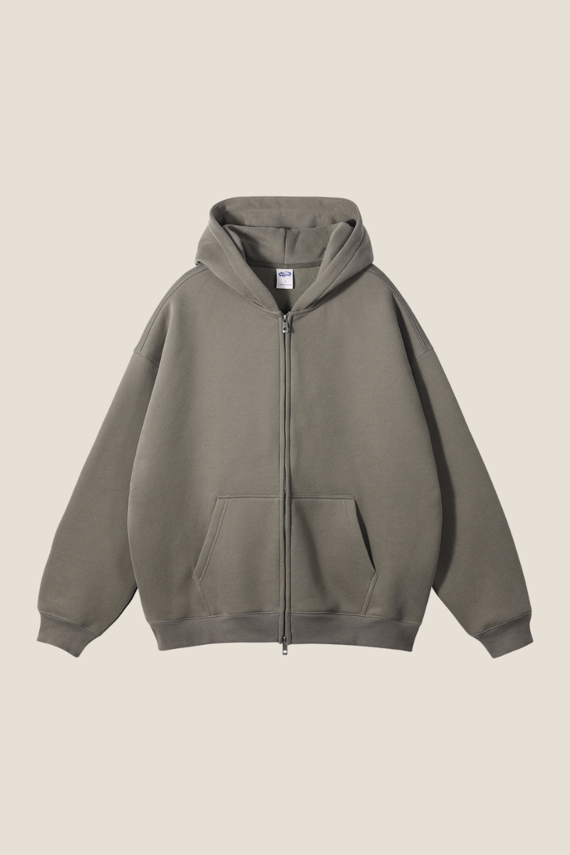 Men's Fall Clothing 350G Full Zipper Hoodie Jacket