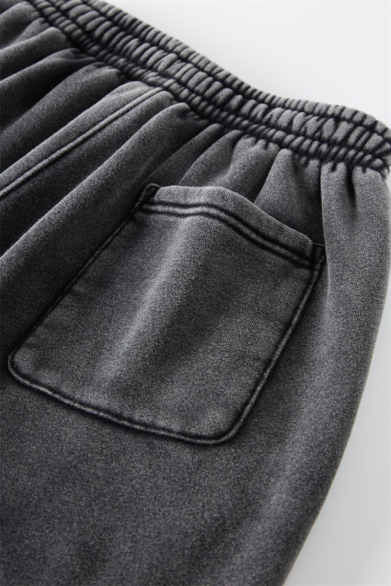 Unisex Fall Clothing Wax Washed Relaxed Jogger Pants