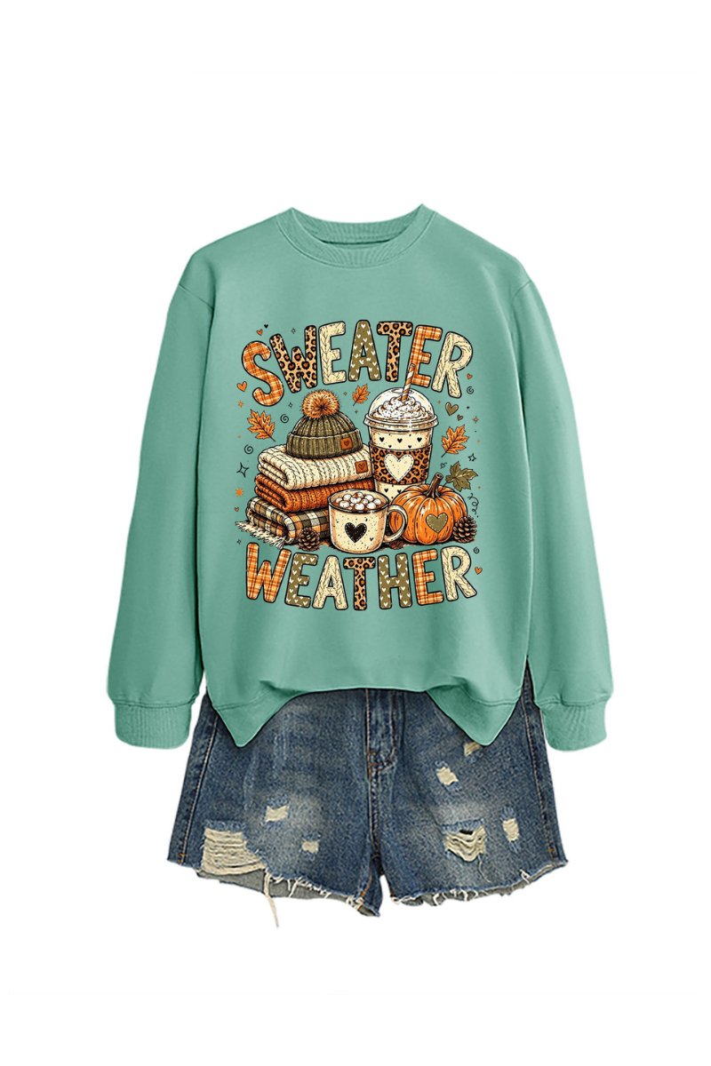 Unisex Fall Clothing Sweater Weather Graphic Sweatshirt