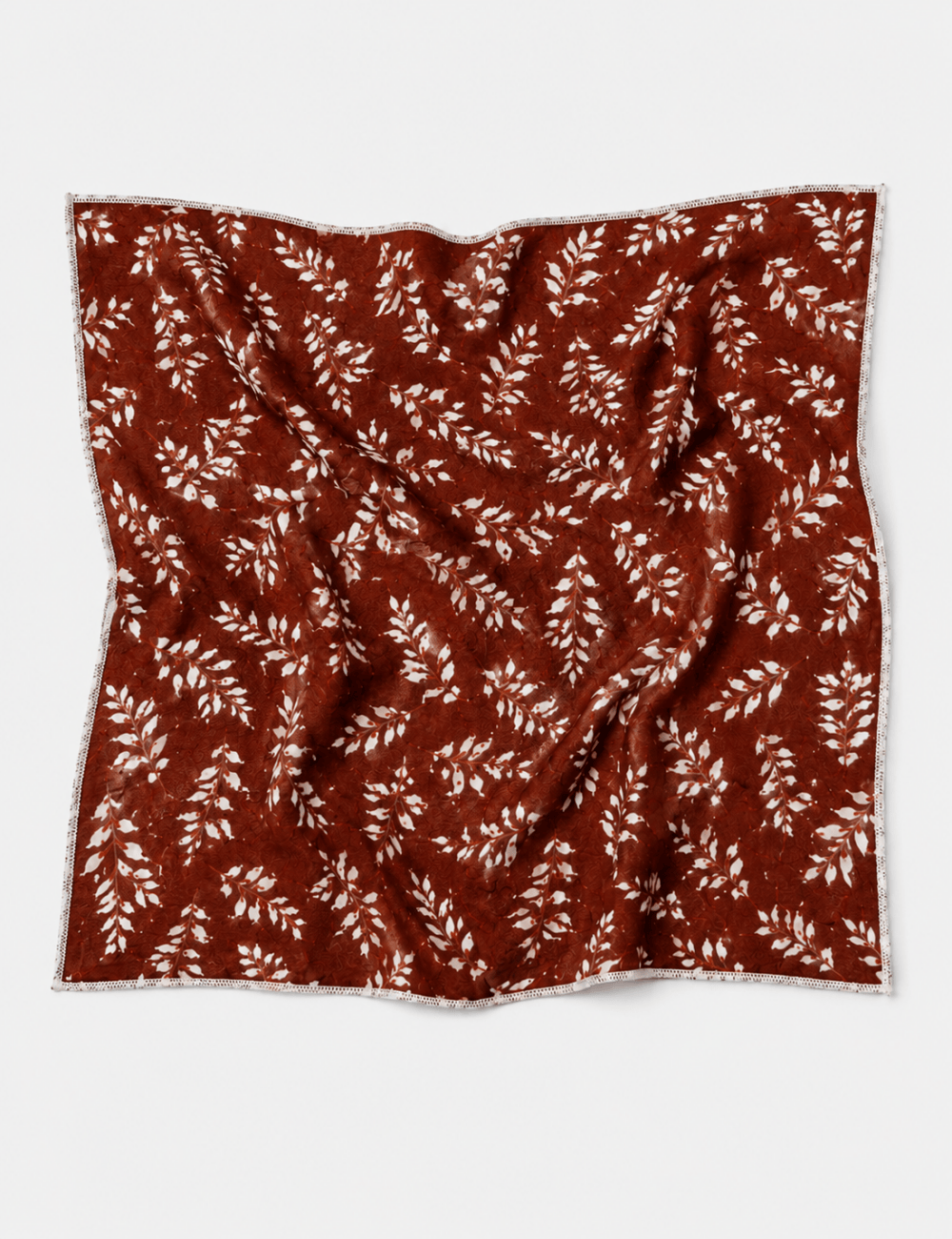 Ladies Bandana Bellflower Print Square Neck Scarf