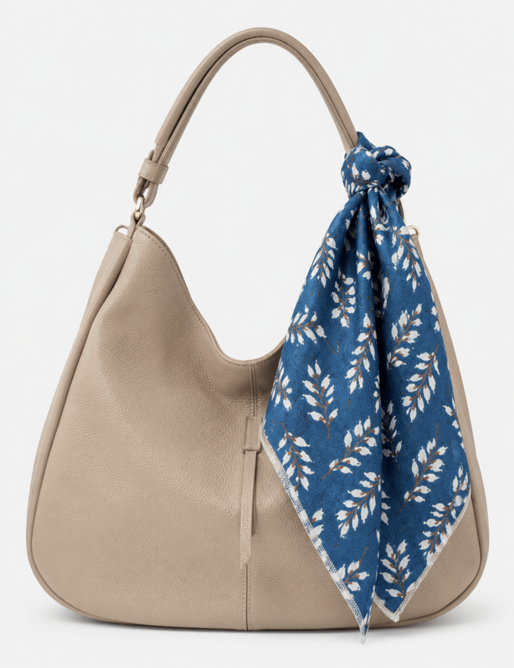 Ladies Bandana Bellflower Print Square Neck Scarf