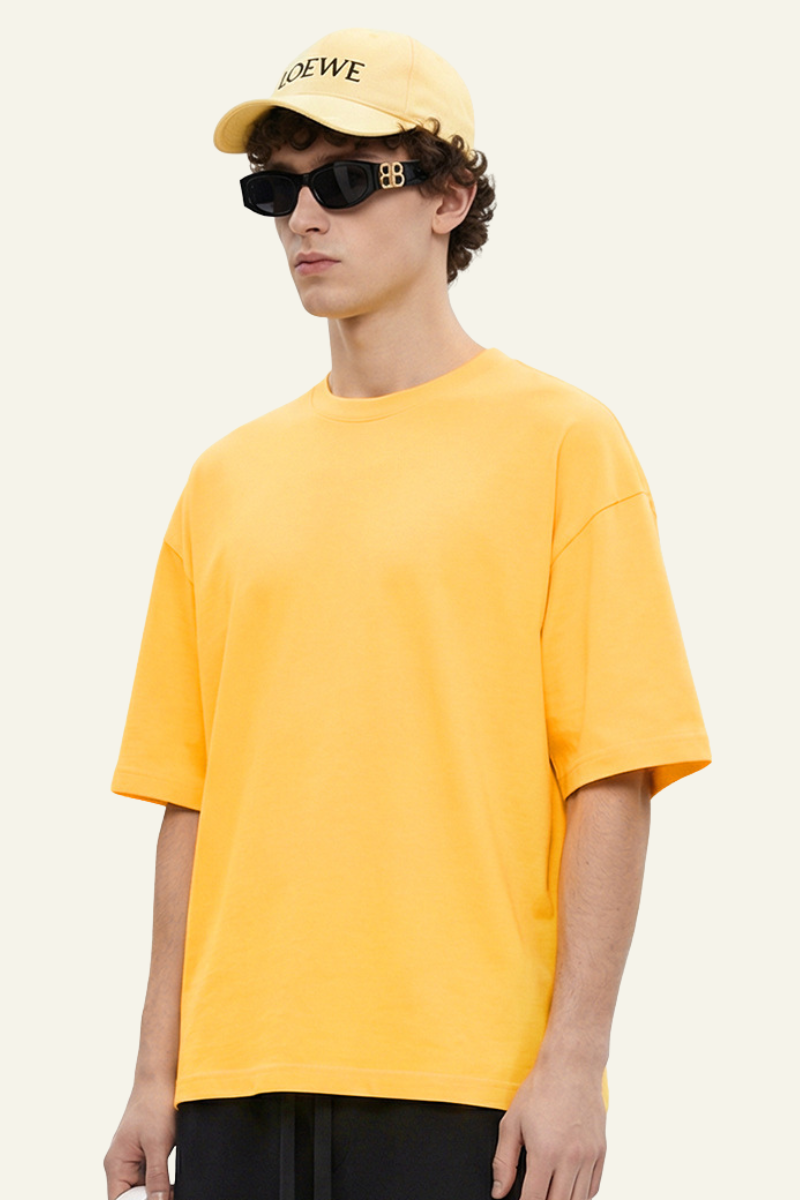 Men's Streetwear Relaxed Solid Color T-shirt