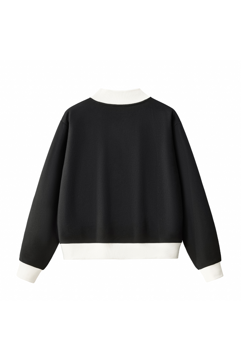 Unisex Fall Clothing Colorblock Cross-Neck Sweatshirt