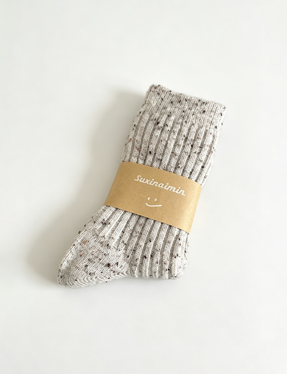 Ladies Cozy Flecked Warm Ribbed Slouch Crew Socks