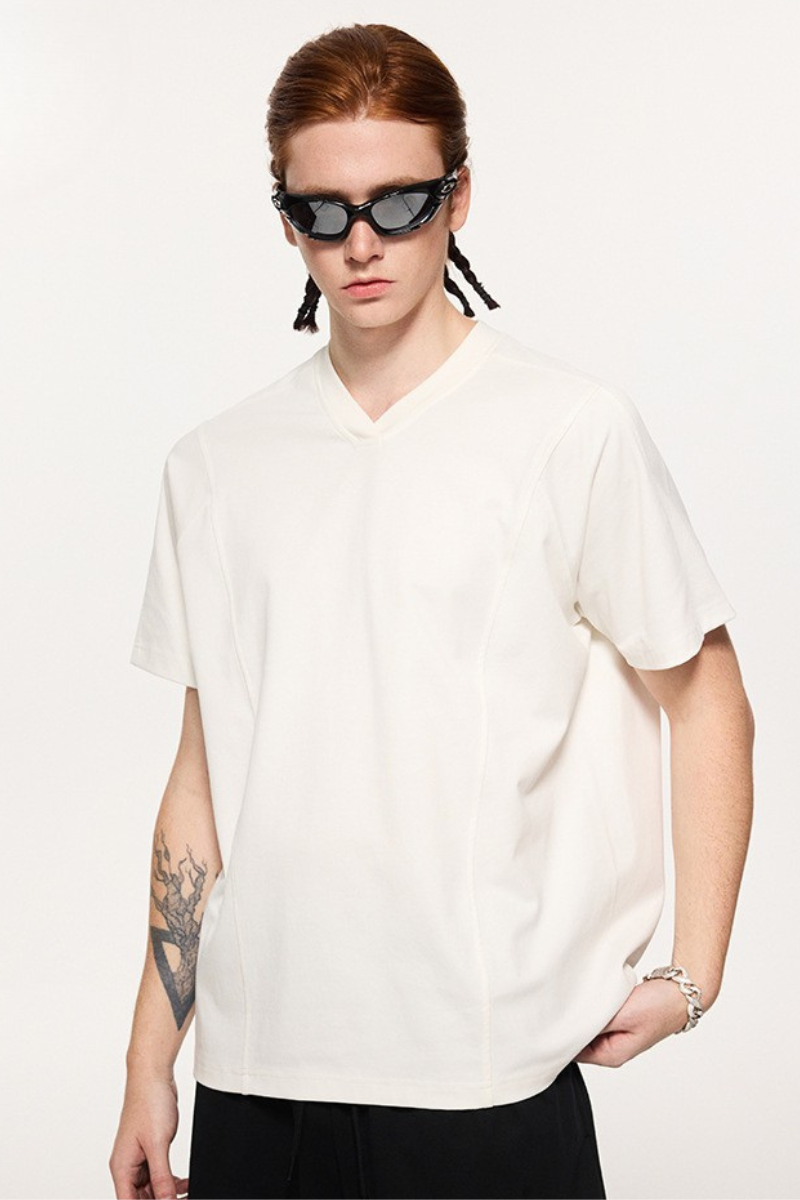 Men's Summer 240g Mesh V-Neck Breathable Tee