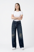 Women's Wash High Waist Straight Leg Jeans