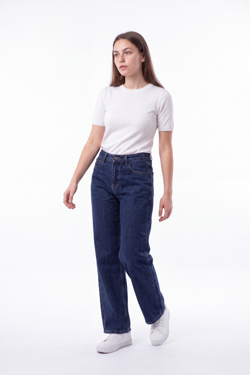 Women's High Waist Soft Drapey Wide Leg Jeans
