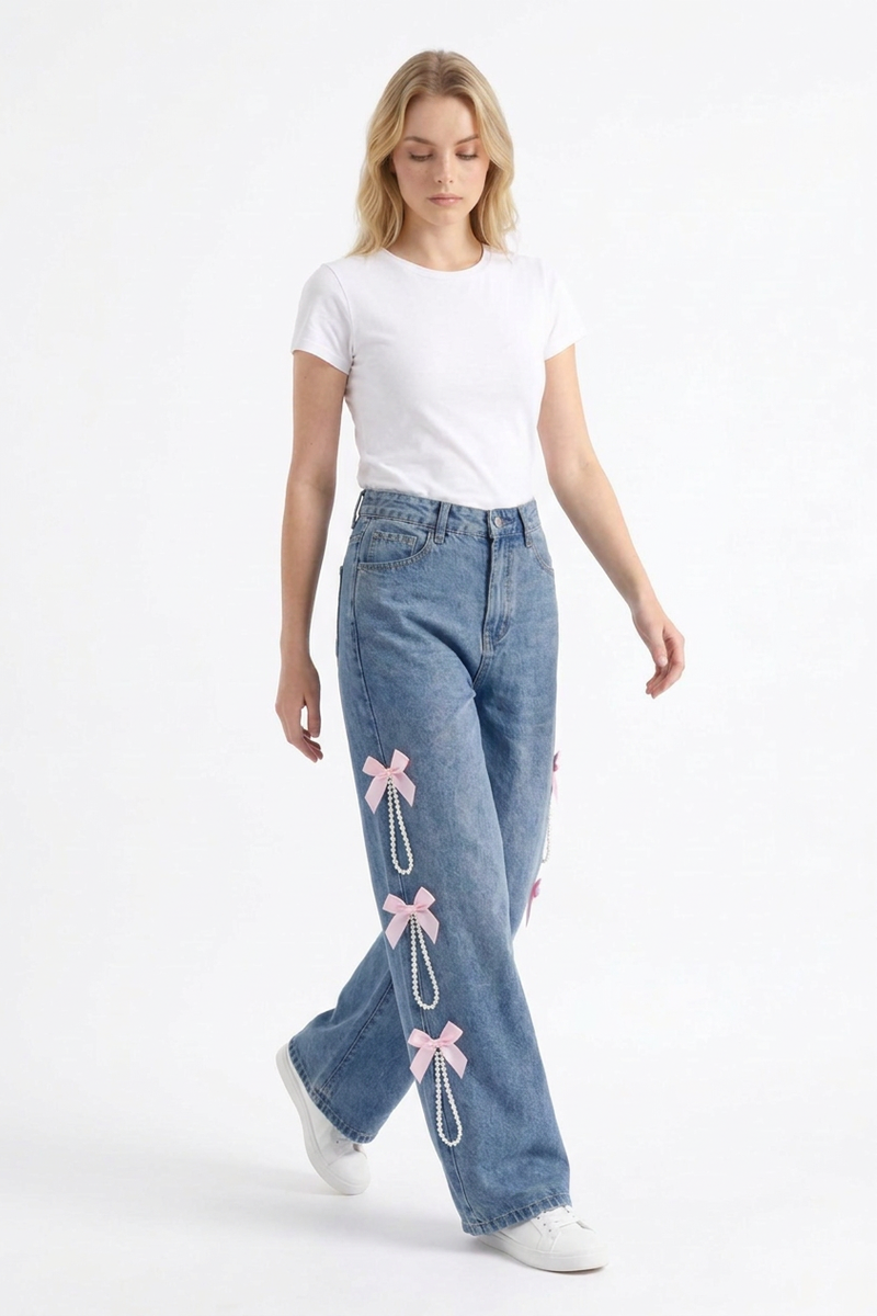 Women's High Waist Wide Leg Jeans