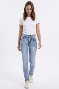 Women's Light Wash High Waist Stretch Skinny Jeans
