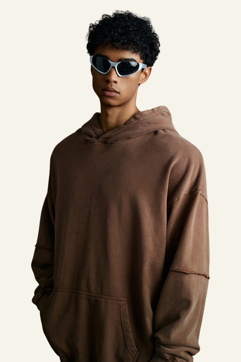 Men's Fall Clothing Heavyweigt Fake Patchwork Hoodie