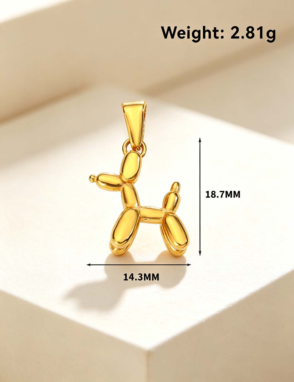 Ladies Quirky Cute Fruit Balloon Dog Charm Pendant
