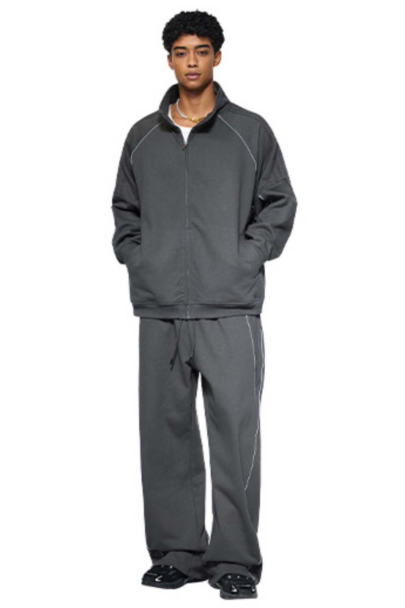 Men's Fall Clothing 365g Reflective Stripe Sweatsuit