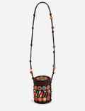 Ladies Boho Vacation Coconut Shell Beaded Shoulder Bag