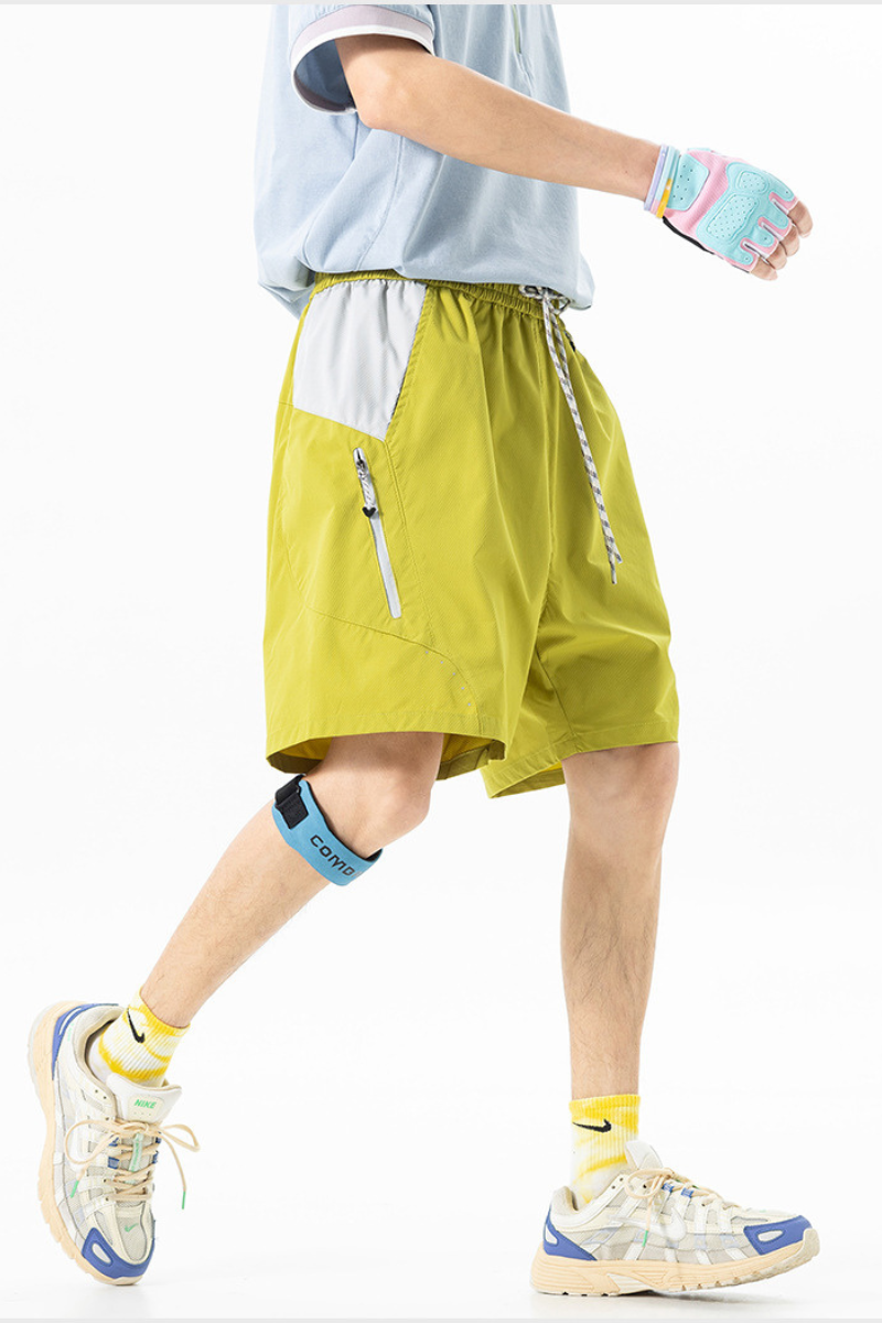 Men's Outdoor Water-Resistant Colorblock 5" Beach Shorts