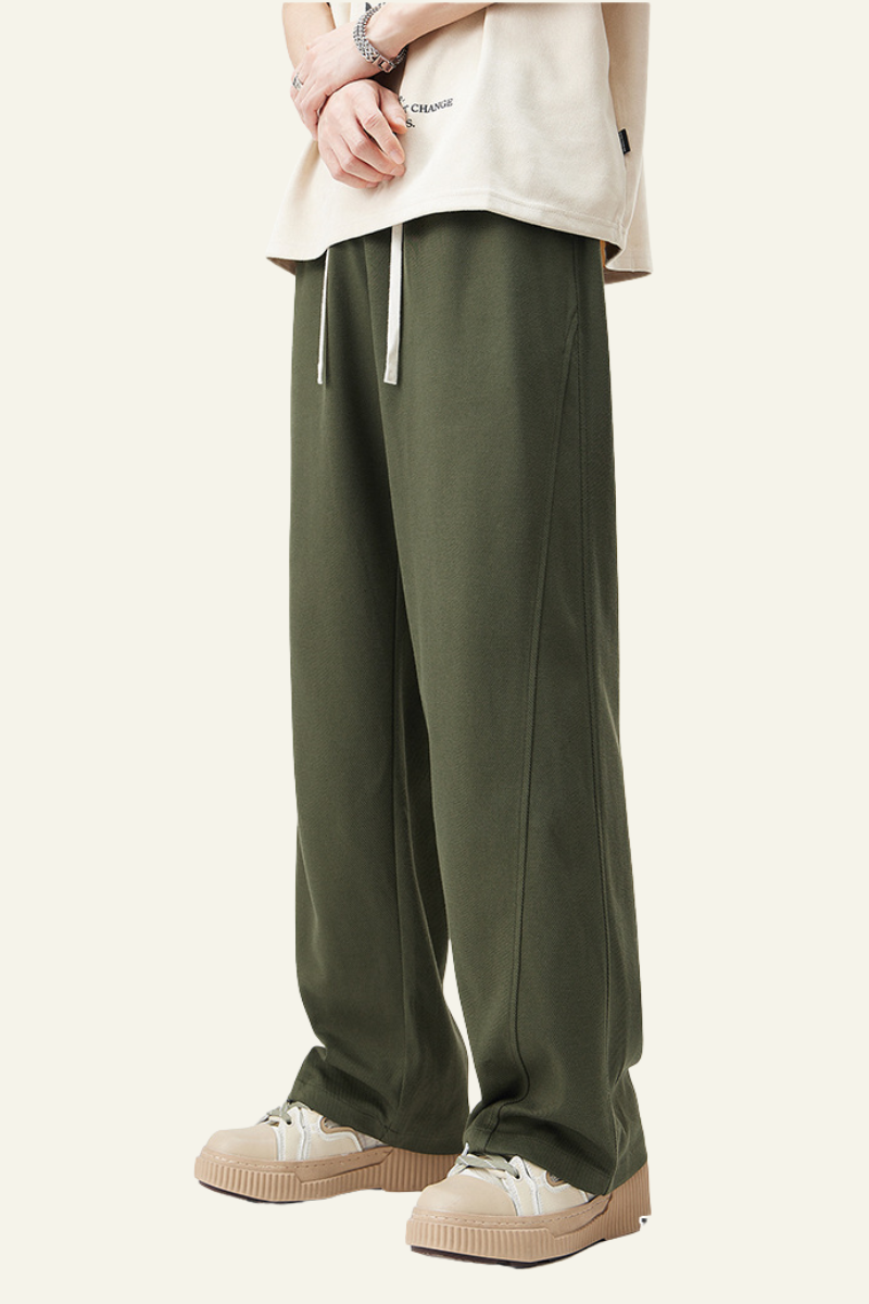 Men's Side-Striped Draped Casual Pants