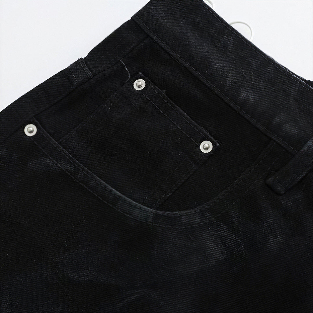 Men's Spring Splash Ink Washed Baggy Wide Leg Denim Jeans