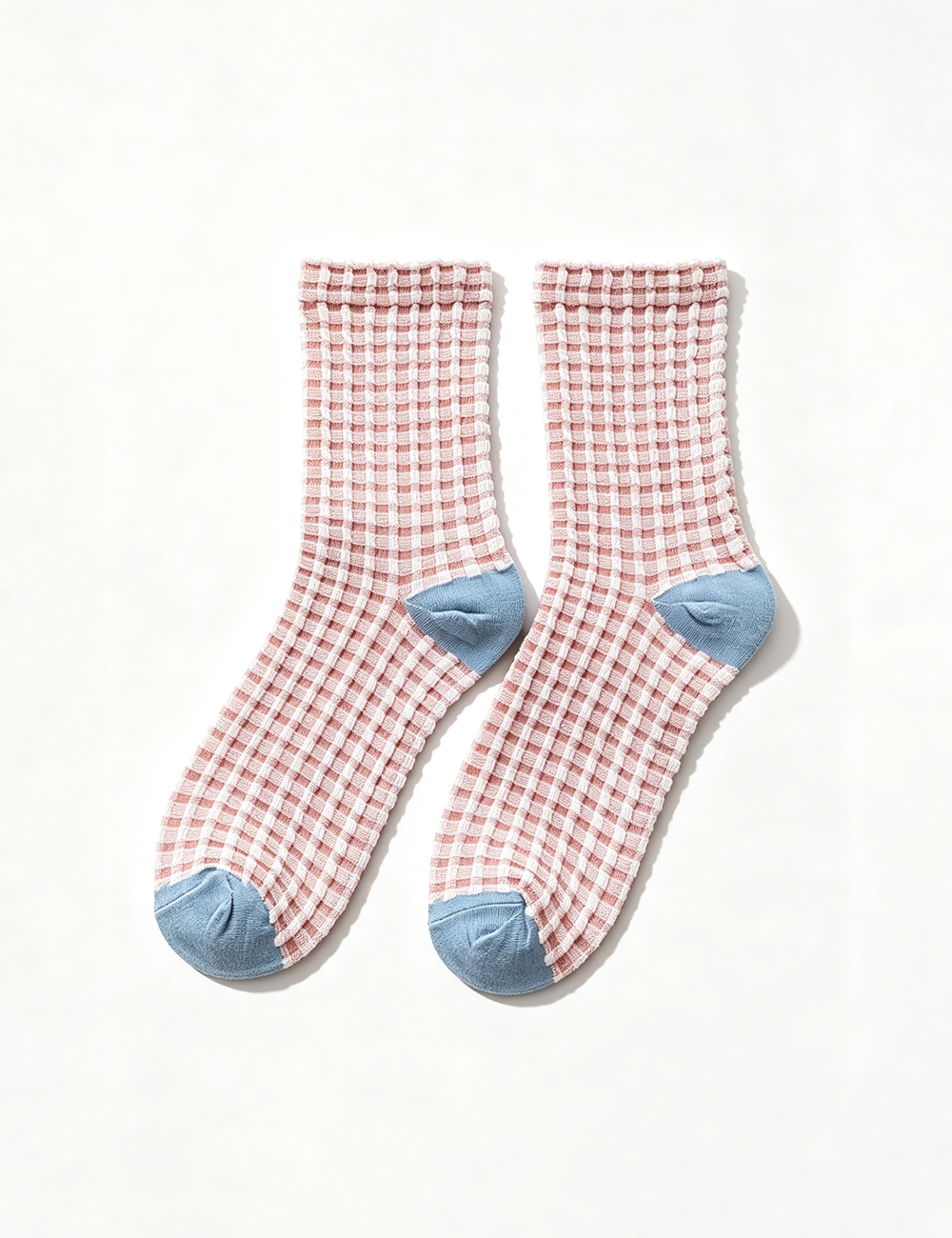 Ladies Retro Casual Checkerboard Crew Socks