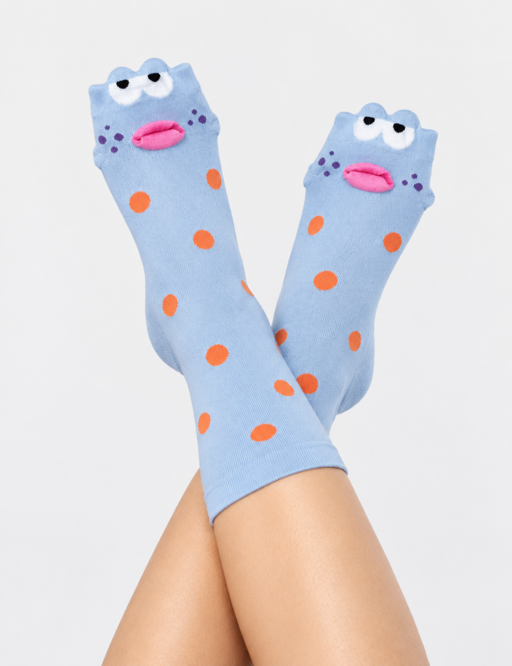Ladies Cartoon Funny Fish Crew Socks