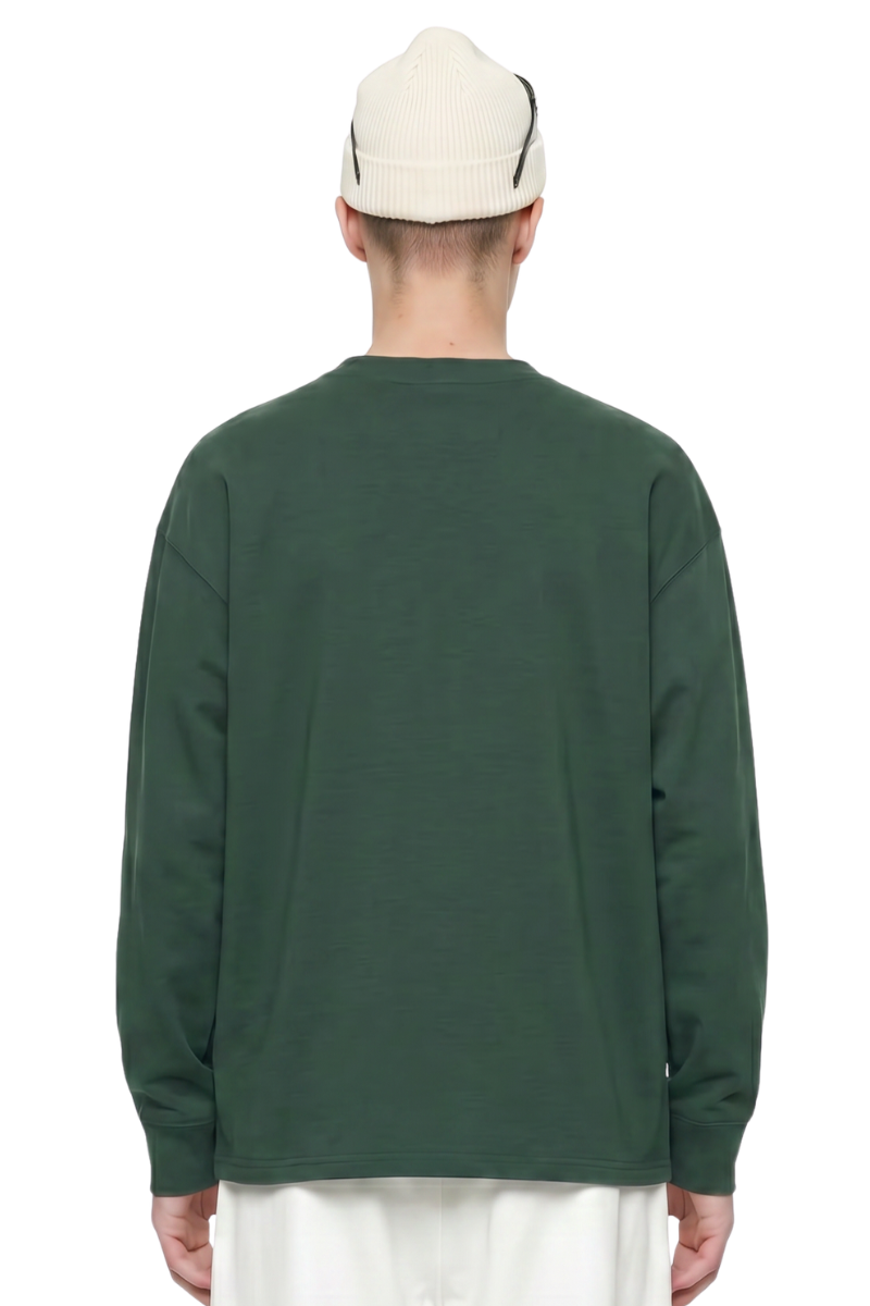 Men's 305g Heavy Cotton Loose Crewneck Long Sleeve Tee