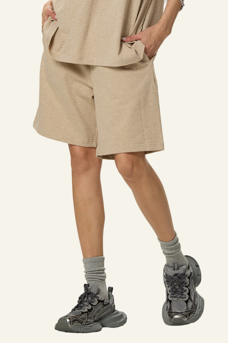 Women's  Cotton Heavyweight Drawstring Straight Leg Short