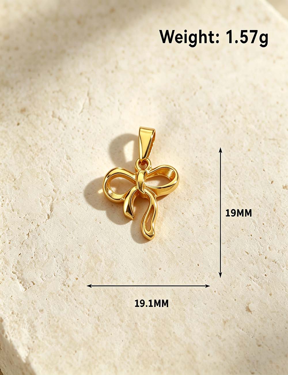 Ladies Vintage Coquette Bow Ribbon Flower Charm Pendant