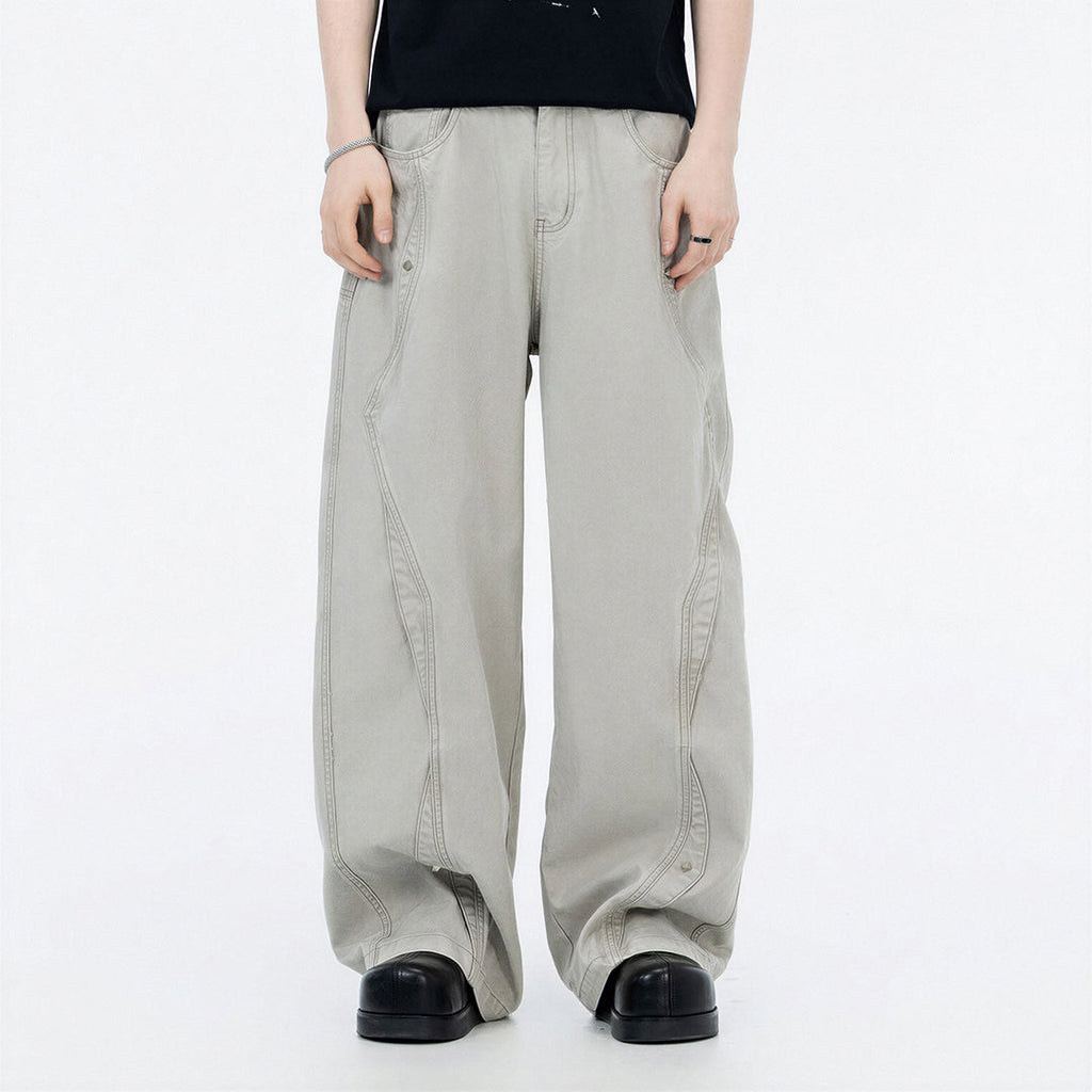 Men's Spring Deconstructed Arc Wide-Leg Pants