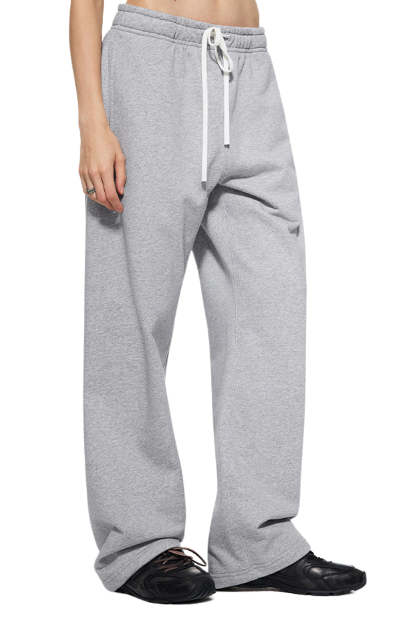 Unisex Fall Clothing 450g Elastic Drawstring Straight Pants